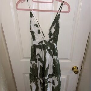 Baltic Born Green Leaf Print Dress